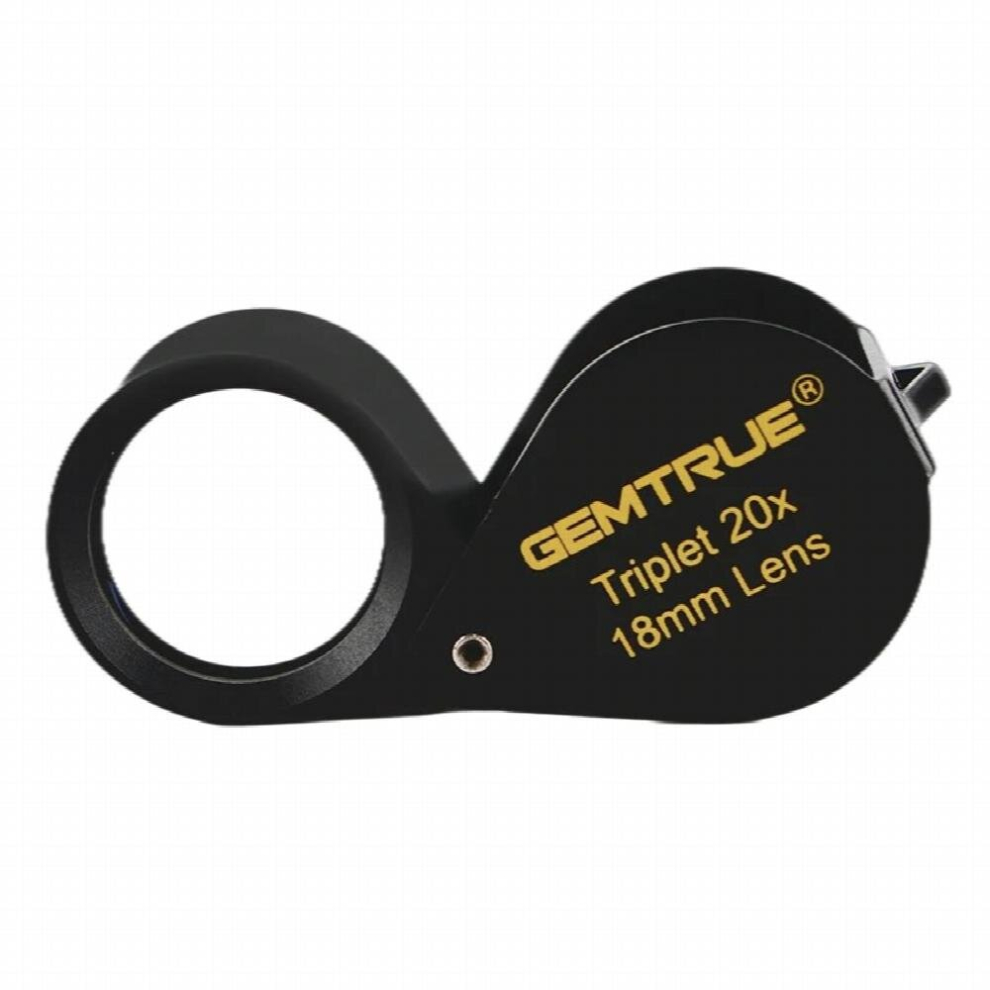 GemTrue Pocket Jewelry Loupe High Power Jewelers Eye Magnifying Glass Magnifier Triplet 18mm 15x Loupe DK703002