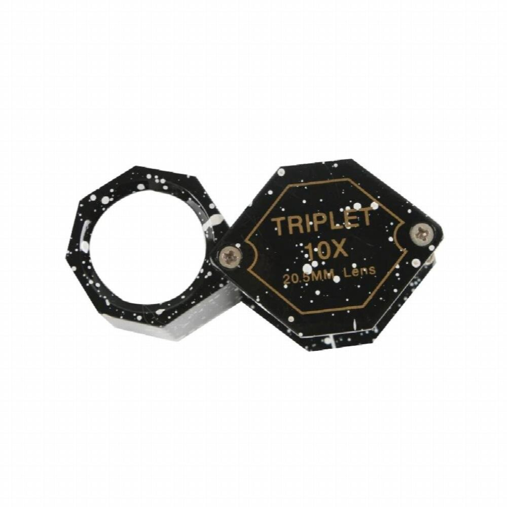 Larger Diameter 20.5MM Triplet 10X Jewelry Loupe With Splashes Diamond Magnifier