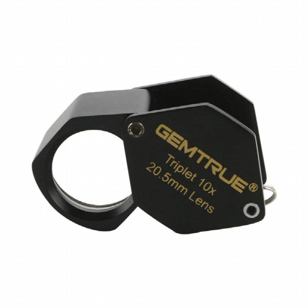Pocket Size Diamond Checking Loupe Gem 10x 20.5mm Triplet Magnifier Tool Stone Triplet Optical Loupe