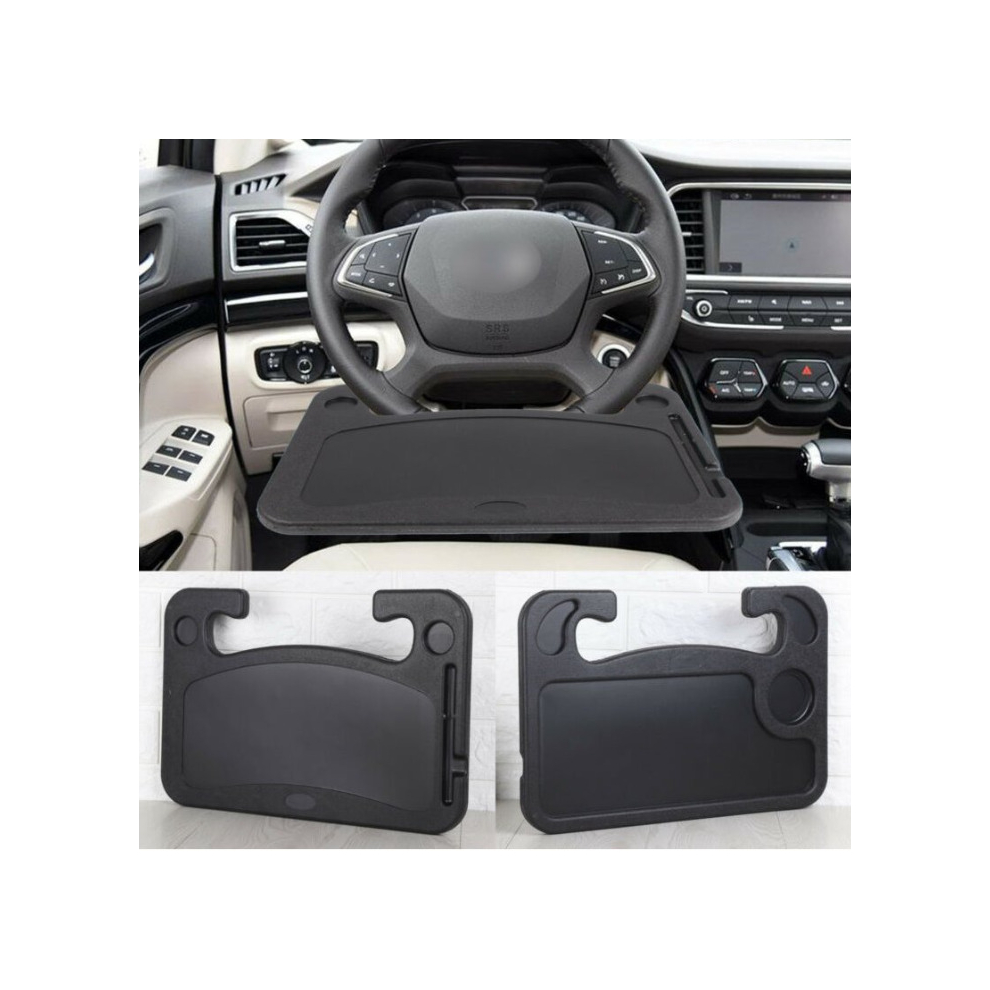 Steering Wheel Table Tray Laptop Food Dining Reading Writing Stand Holder Black 5601103457651