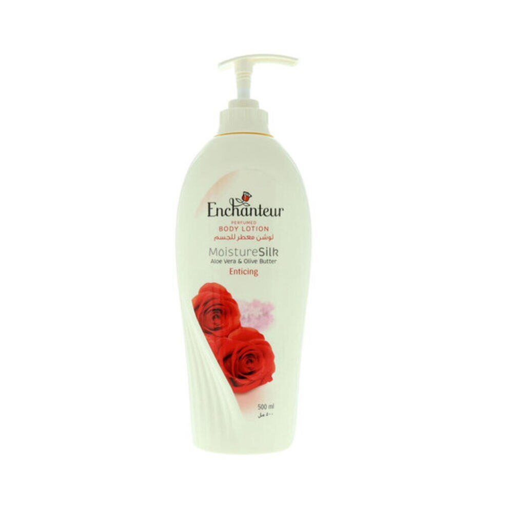 Enchanteur Soothing  Moisture Silk Enticing Perfumed Body Lotion For All Skin Types 500ml