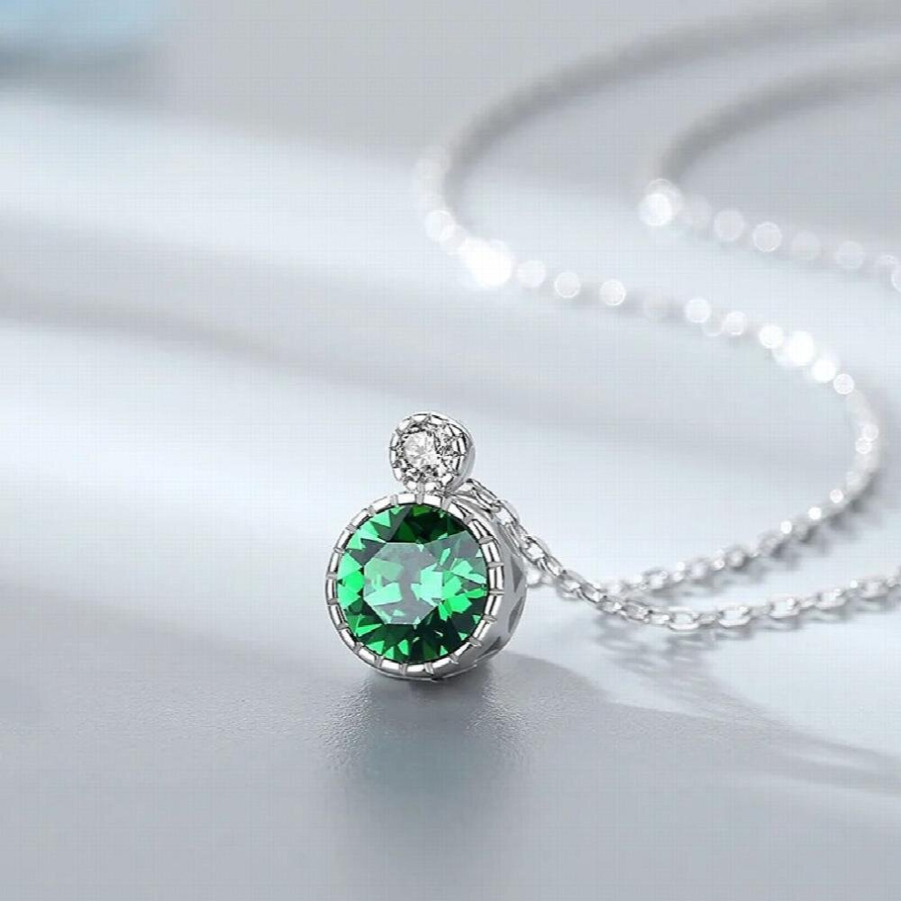 925 Sterling Silver Ocean Heart Austrian Crystal Pendant with Necklace for Women Christmas Jewelry Chain-image-OPC-PCSJYKH-NEW