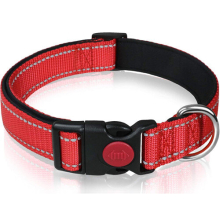 (Red, S) Reflective Nylon Pet Collars for Puppy Small Dogs Adjustable