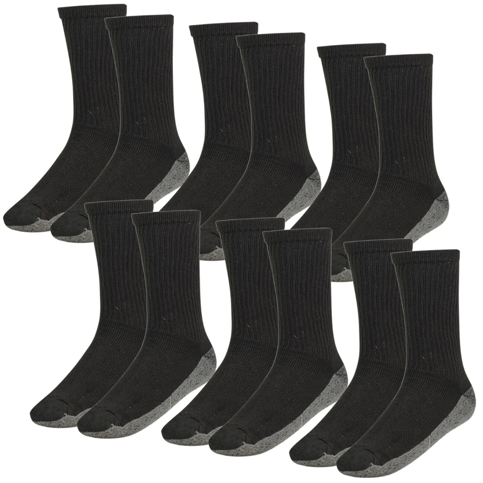 Urbn Living (6) Pairs Heavy Duty Winter Warm Thermal Work Cushioned Socks Uk 6-12 Eur 43-46