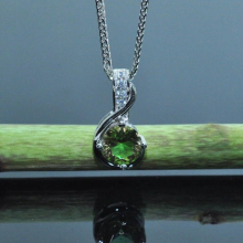 Round 7.0 mm Diaspore Zultanite Gemstone pendant for girl Solid 925 Sterling Silver Created Change birthday Fine Jewelry