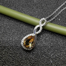 Pear 6*8 mm Diaspore Zultanite Gemstone pendant for girl Solid 925 Sterling Silver Created Change birthday Fine Jewelry