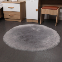 (Gray, 60CM DIAMETER) Round non-slip plush carpet