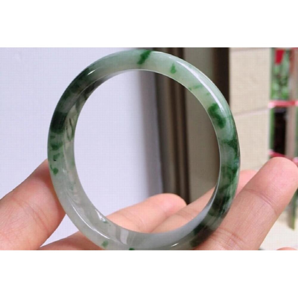zheru jewelry natural Myanmar jade 54-64mm ice dark green bracelet princess jewelry-image-OPC-PCSKMKB-NEW