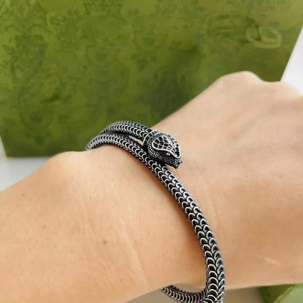Sterling Silver Personality Retro Snake Bracelet High Jewelry Hip Hop Party Gift-image-OPC-PCSKMQP-NEW