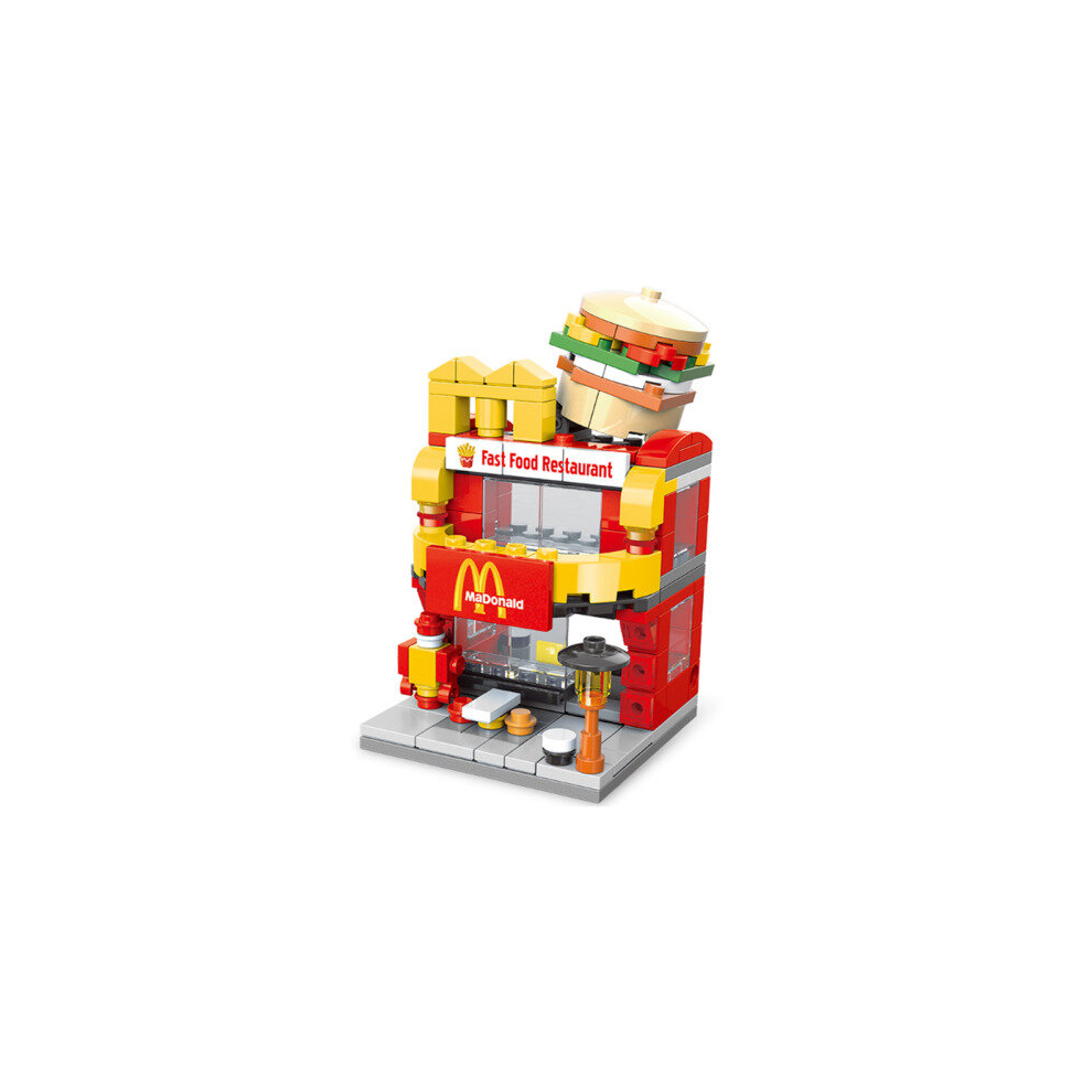 McDonalds Fit For Lego City Street View Building Blocks Model Building Toys