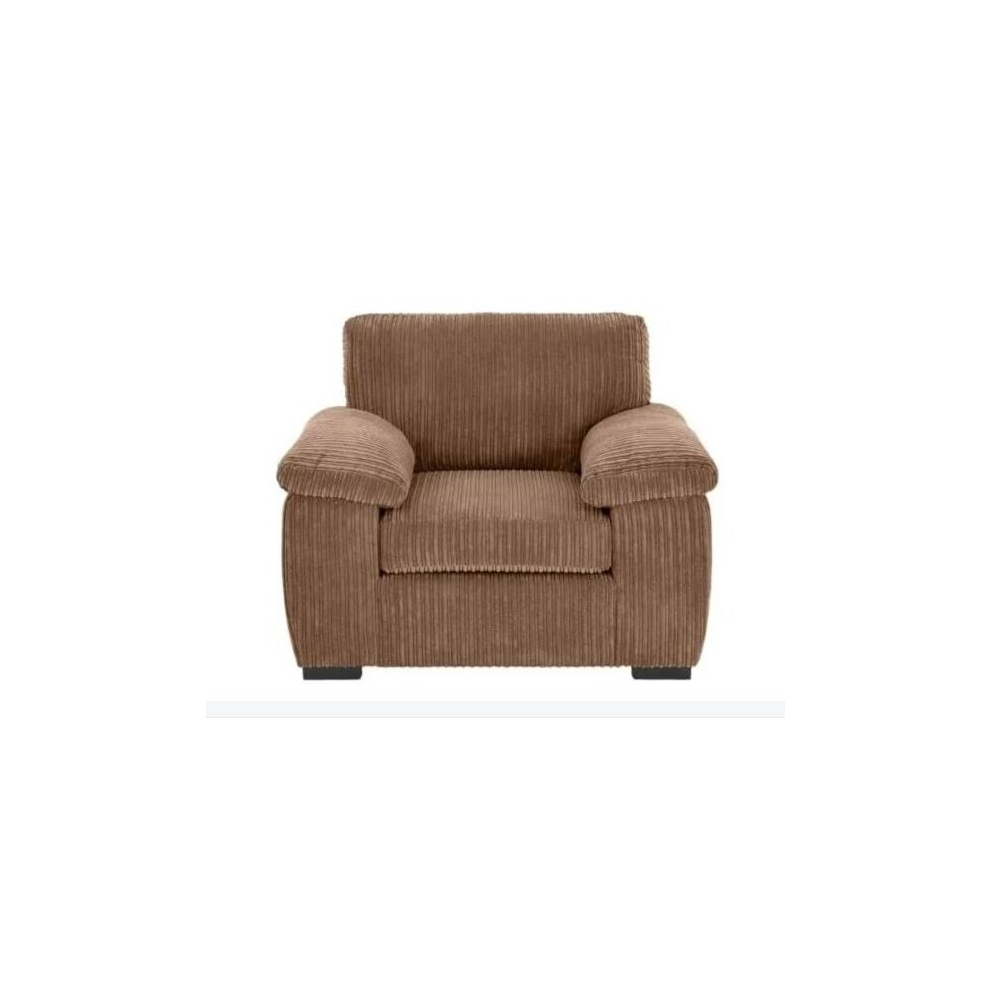 Furniture 786 (1 Seater Sofa, Coffee) Atrani Jumbo Cord Fabric Sofa Clear