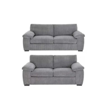 (3&2 Seater Sofa, Grey) Atrani Jumbo Cord Fabric Sofa