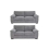 Furniture 786 (3&2 Seater Sofa, Grey) Atrani Jumbo Cord Fabric Sofa 1