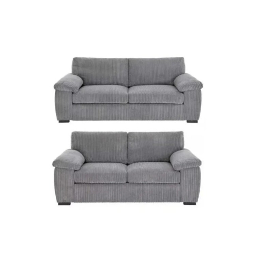 Furniture 786 (3&2 Seater Sofa, Grey) Atrani Jumbo Cord Fabric Sofa