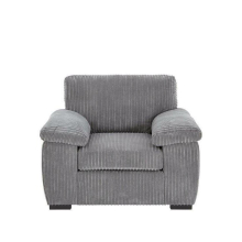 (1 Seater Sofa, Grey) Atrani Jumbo Cord Fabric Sofa