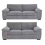 Furniture 786 (3&2 Seater Sofa, Grey) Atrani Jumbo Cord Fabric Sofa 2