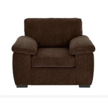 (1 Seater Sofa, Chocolate) Atrani Jumbo Cord Fabric Sofa