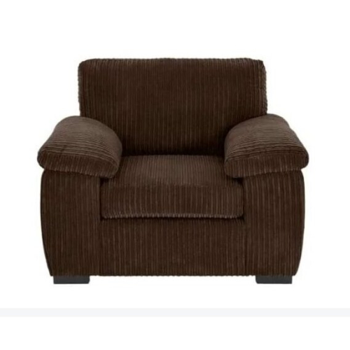 Furniture 786 (1 Seater Sofa, Chocolate) Atrani Jumbo Cord Fabric Sofa