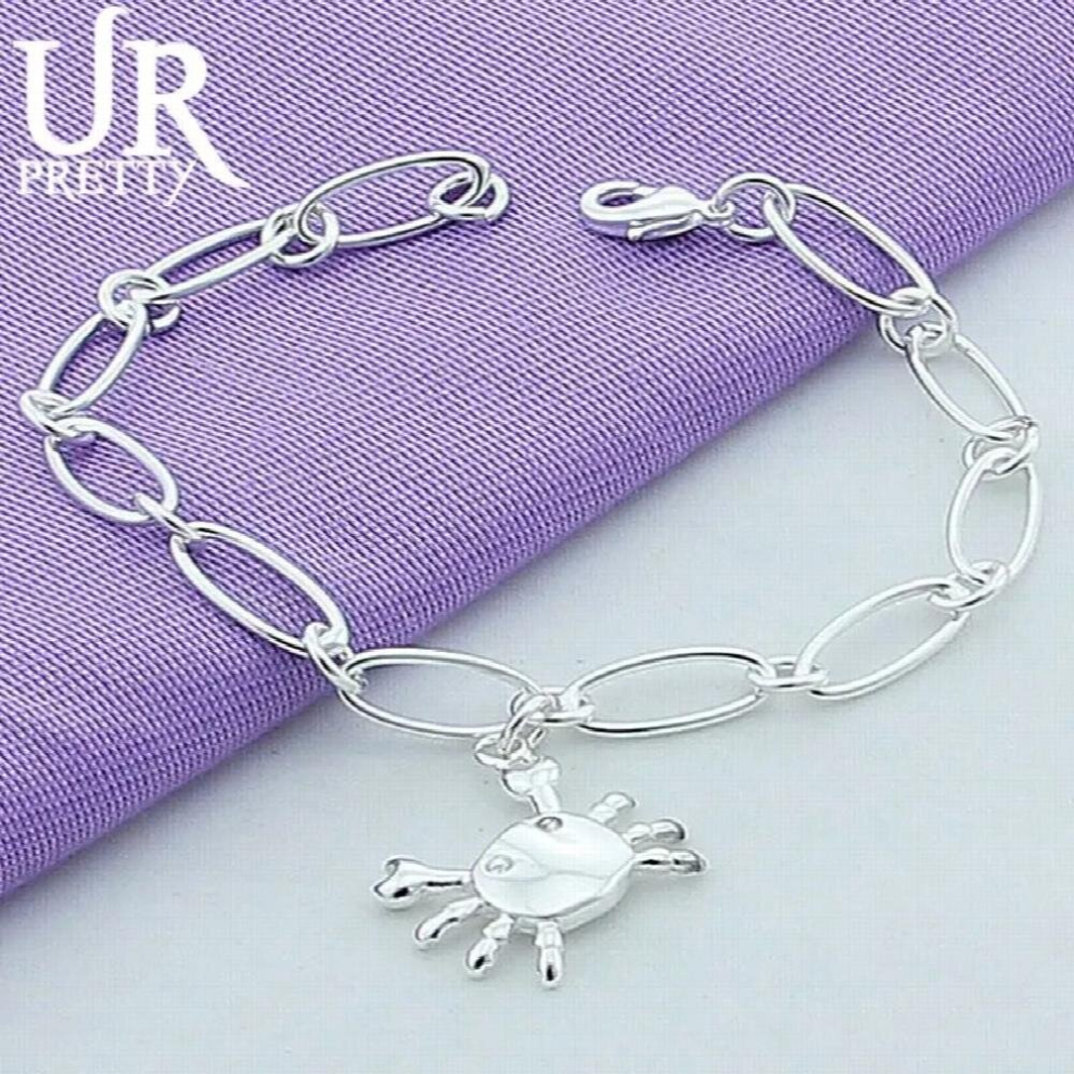 925 Sterling Silver Chain Solid Crab Bracelet For Man Women Party Wedding Engagement Charm Jewelry Christmas Gift-image-OPC-PCSKX2F-NEW