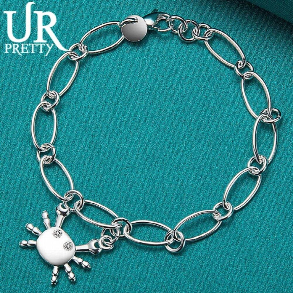 925 Sterling Silver Chain Solid Crab Bracelet For Man Women Party Wedding Engagement Charm Jewelry Christmas Gift-image-OPC-PCSKX2N-NEW