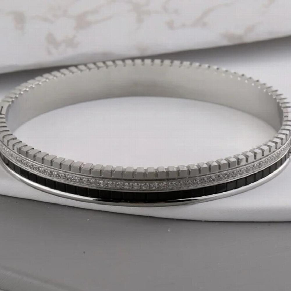 European Jewelry S925 Sterling Silver Ceramic Rotatable Bracelet Ladies Personality Party Banquet Mother Gift-image-OPC-PCSKX7W-NEW