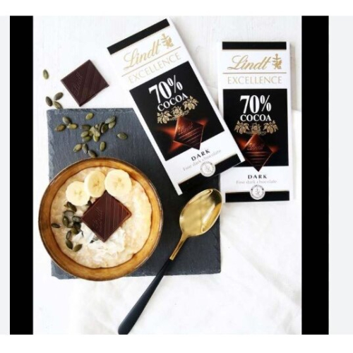 Lindt 2 x Lindt Excellence Dark 70% Cocoa Chocolate Bar 100G 2