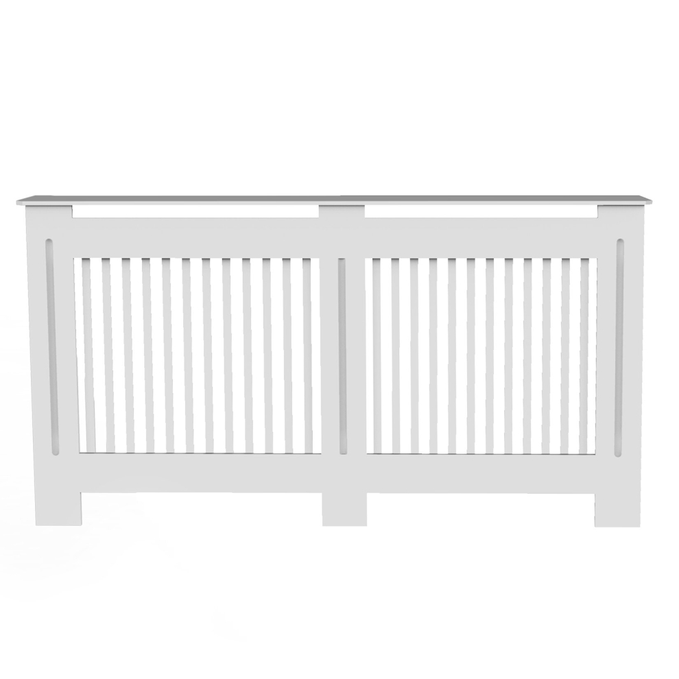 (L(H92 X W152 X D19cm)) Wooden Radiator Cover Heating Cabinet  White