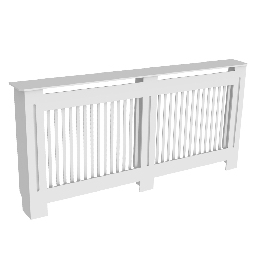 (XL(H92 X W172 X D19cm))) Wooden Radiator Cover Heating Cabinet White