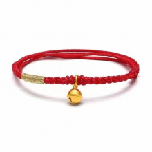 24k Bell Bracelet Anklet Baby Red Rope 999 Full Moon Centenary Gift Bracelet Manufacturer Gift To Female S0016