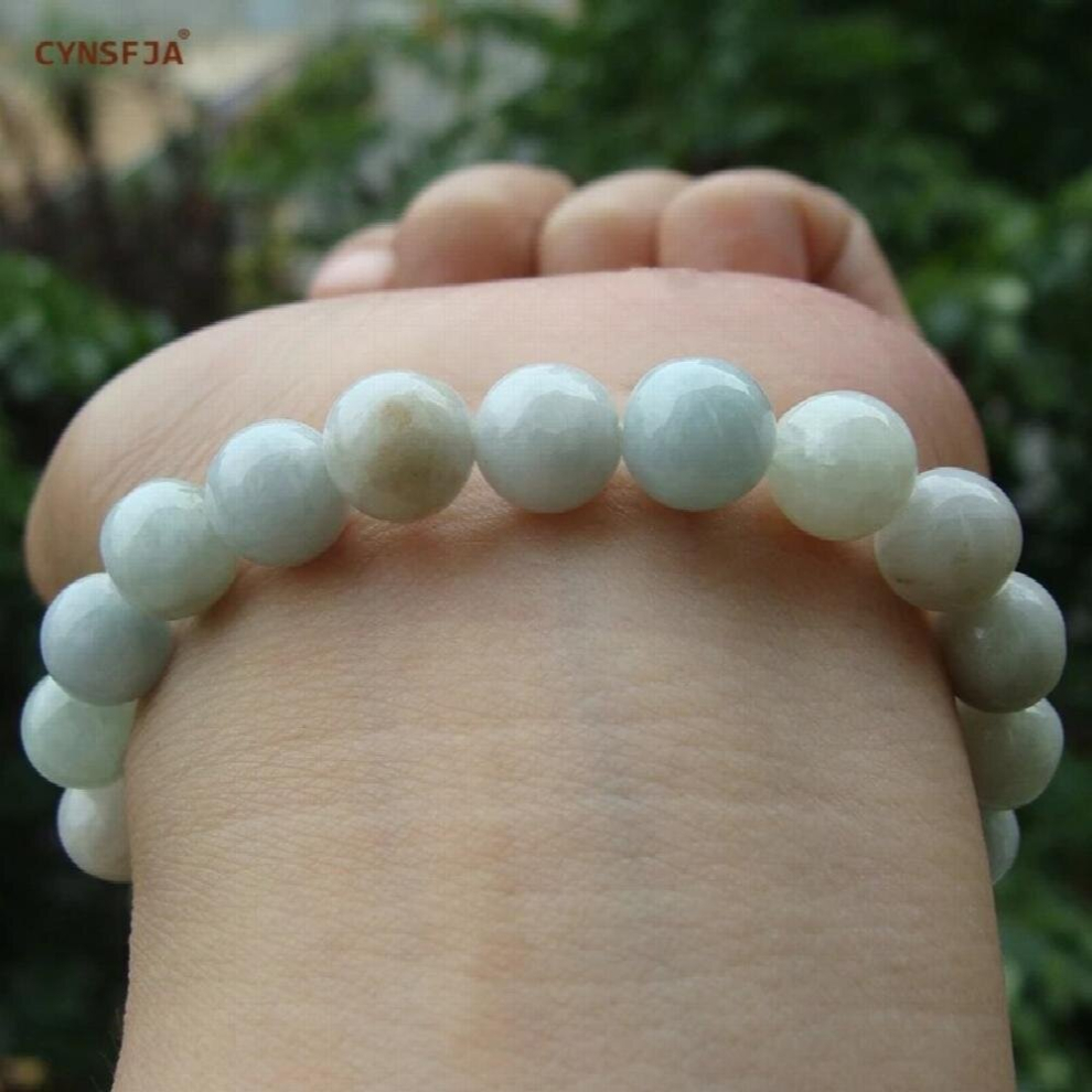 Real Natural A Burmese Jadeite Women Lucky Amulet Bead Jade Bracelet Bangle High-image-OPC-PCSM5PM-NEW