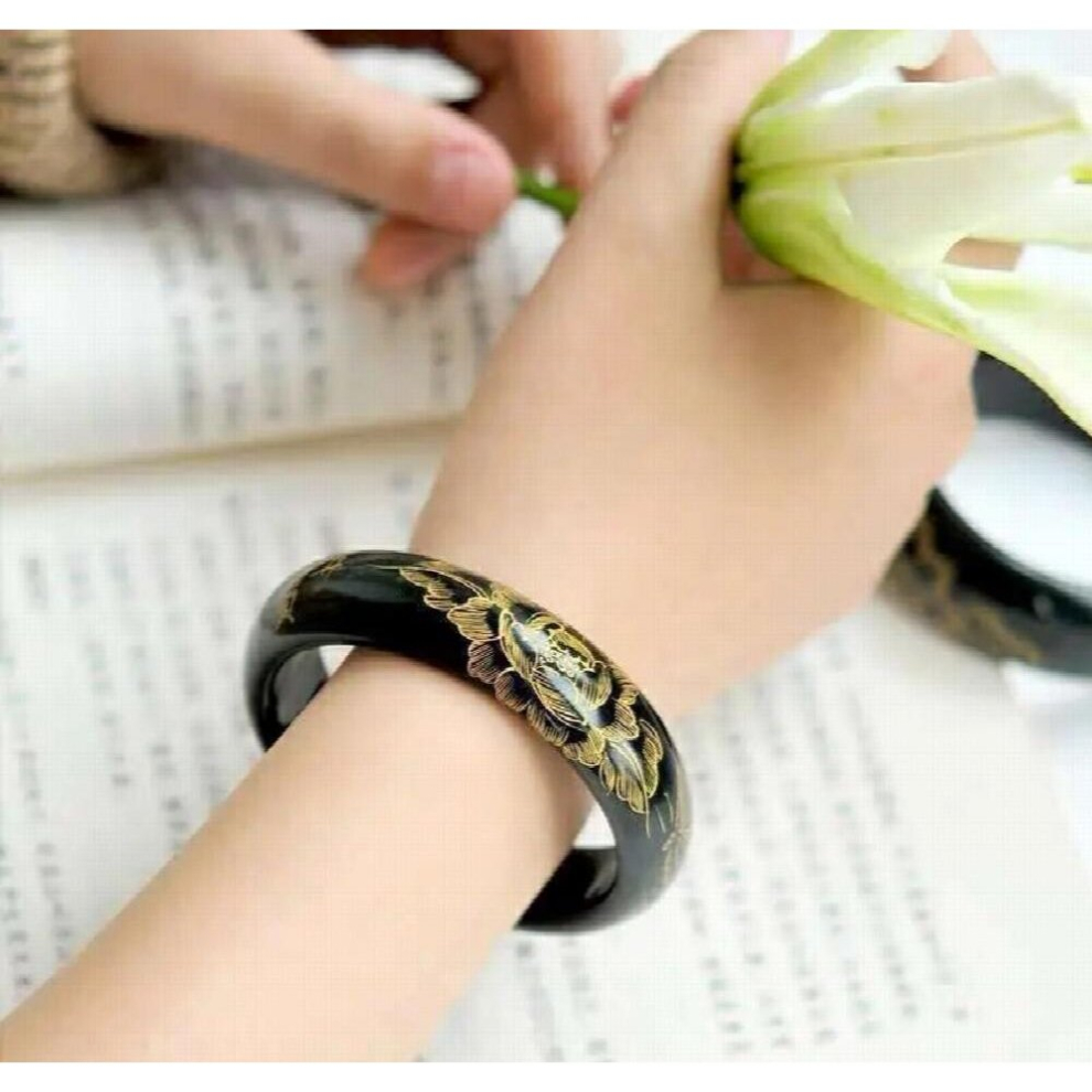 Natural Hetian Flower Green Jade Bangle Women Jade Jewelry Add Jadeite Jade Bangles Real Jade Bracelet Multicoloured