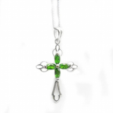 925 Sterling Silver natuarl Diopside Pendants Girls Birthday Gift Sterling Silver Fine Jewelry Woman z2.50501agt