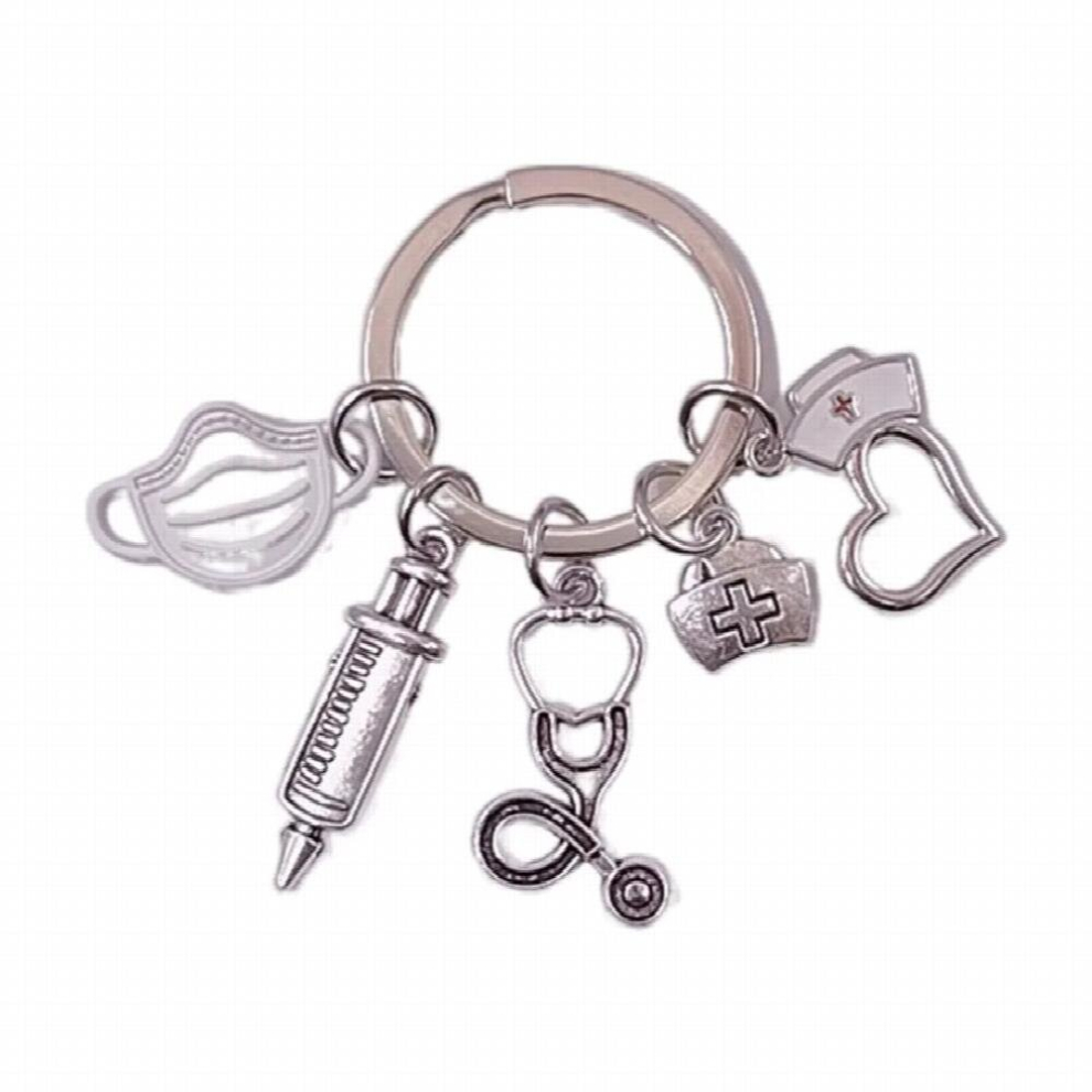 Fashion/New Doctor Medical Instrument Stethoscope Syringe Mask Nurse Medical Student Souvenir Keychain Gift 885673249662