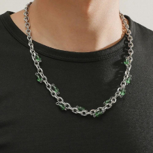 Titanium Steel Necklace Bracelet Mens and Womens Punk Personality Jewelry Gift