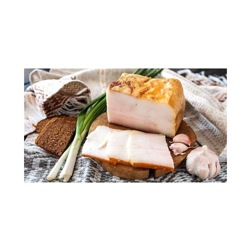 Salted Natural Pork lard Portugal Salo Black Pig Bacon 600 g