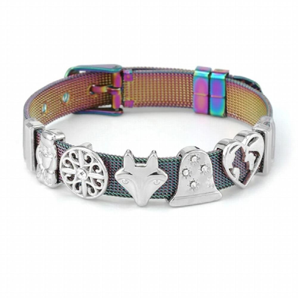 Arrival Silver Plated Animal Charm Slide Beads Fit 10mm Stainless Steel Mesh Bracelets For Women Jewelry Gift-image-OPC-PCSMKYJ-NEW