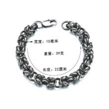 JS818 Man Father Party Birthday Wedding Gift 10mmChain Titanium Stainless Steel Necklace+Bracelet Jewelry Set