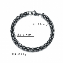 JS817 Man Father Party Birthday Wedding Gift 6mmChain Titanium Stainless Steel Necklace+Bracelet Jewelry Set