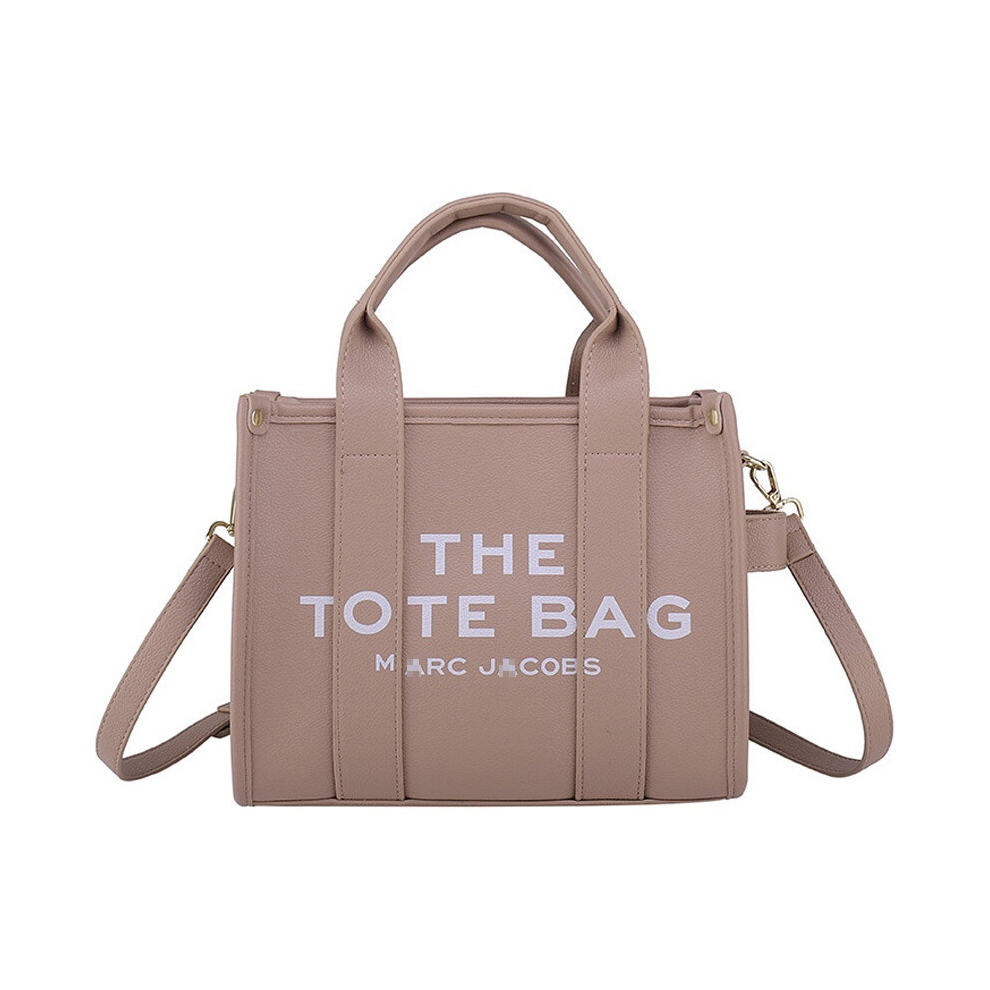 (Khaki) Womens Handbags Designer Vintage Laptop PU Leather Shoulder Tote Bag 