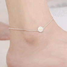 Thin Stamped Silver Plated Chains Star Anklet for Women Girls Foot Jewelry Leg Bracelet Beach Bells Ankle Bracelet