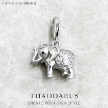 925 Sterling Silver Vintage Elephant Pendant Charm Women Men Jewelry Animal Lucky Gift