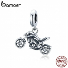 925 Sterling Silver Motorcycle silver jewelry Charm for 3mm Bracelet Accessories DIY charm SCC1712