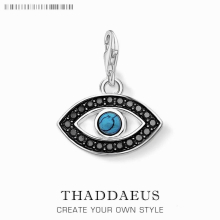 925 Sterling Silver Turquoise Turkey Eye Charm Pendants Vintage Lucky Gift Jewelry Accessories For Women Men