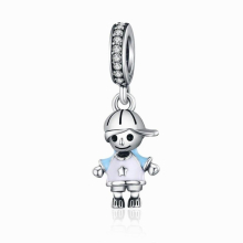 Hot 925 Sterling Silver Lovely Little Girl Pendant Charm fit Beads Bracelet Necklace DIY Jewelry Daughter Gift FIC543