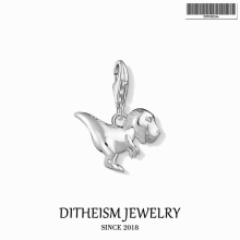 Dinosaur Charm Pendant 925 Sterling Silver fit Bracelets Bags Fine Jewelry Accessories Gift for Women Men