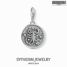 Zodiac Sign Scorpio Charms,2019 Summer Jewelry 925 Sterling Silver Vintage Gift For Women Men Fit Bracelet Necklace Bag