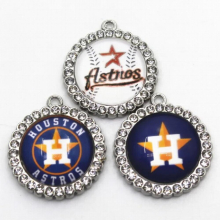 Baseball Sport Charms Houston Dangle Charms DIY Bracelet Necklace Earrings Snap Button Jewelry Hanging Charm