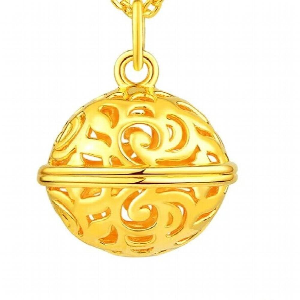 CA400 European Hot Fine Woman Girl Party Birthday Wedding Gift Bell Hollow Out 24KT Pendant Charm-image-OPC-PCSN9XB-NEW