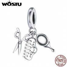 925 Sterling Silver Girl Set Pendant Charm Bead Fit Bracelet Necklace DIY Jewelry Gift CQC1887