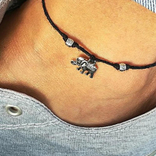 Weave Ankle Bracelets Elephant Pendant Anklets Chain Beach Foot Jewelry for Women and Girls HSJ88